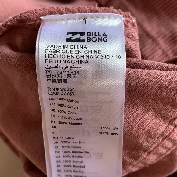 NWOT Billabong corduroy mini skirt size 27 - Picture 6 of 6